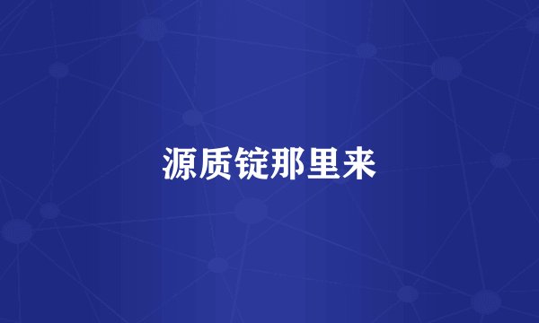 源质锭那里来