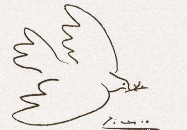 毕加索画过的三幅和平鸽的背景