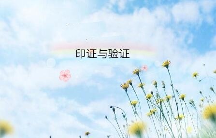 印证和验证分别是什么意思？