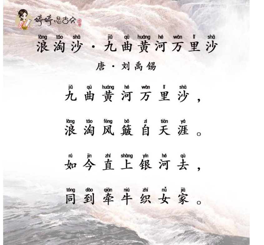 九曲黄河万里沙,浪淘风簸自天涯。是什么意思