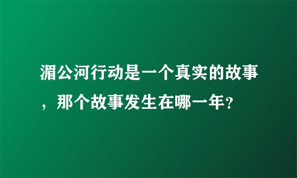 湄公河行动是一个真实的故事，那个故事发生在哪一年？