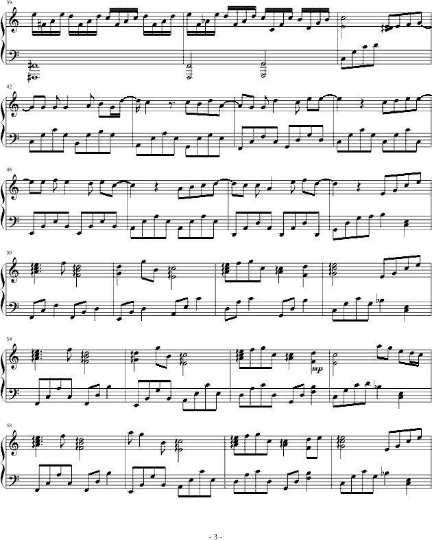 蒲公英的约定.钢琴简谱