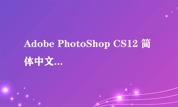 Adobe PhotoShop CS12 简体中文正式版(免激活)