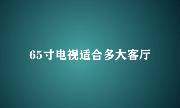 65寸电视适合多大客厅