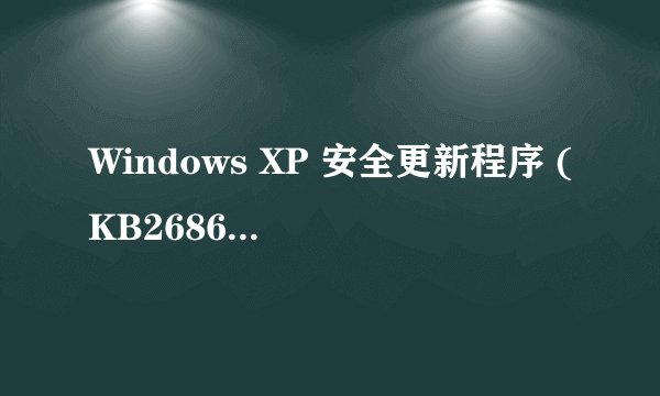 Windows XP 安全更新程序 (KB2686509)装不上