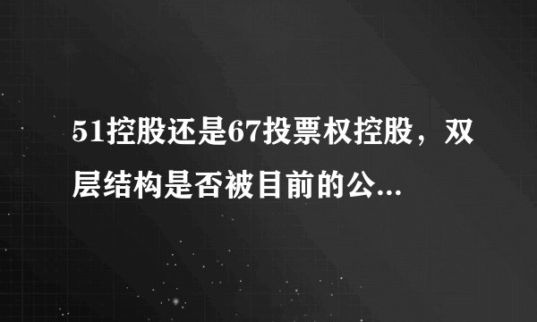 51控股还是67投票权控股，双层结构是否被目前的公司法支持