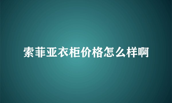 索菲亚衣柜价格怎么样啊