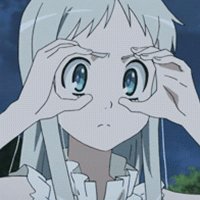 求一张面码图片，是双手当望远镜的那个图