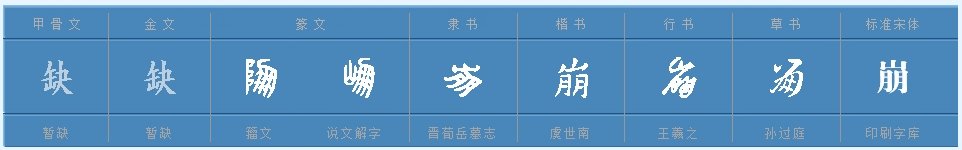 山崩地裂的崩组什么词