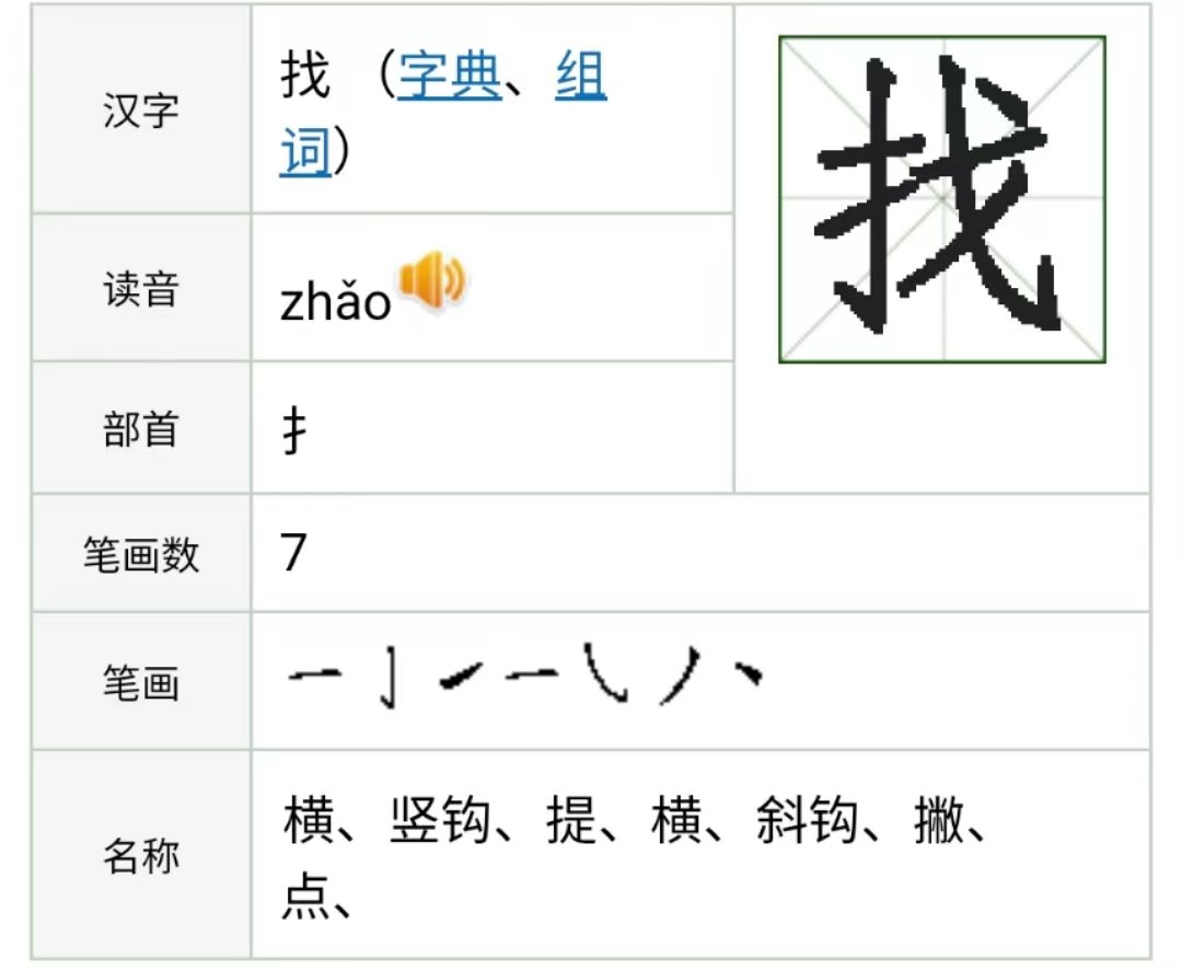 找到的找怎么写