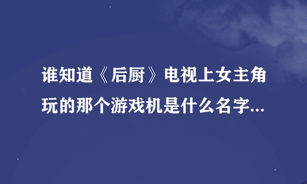 谁知道《后厨》电视上女主角玩的那个游戏机是什么名字？哪里有的卖？价钱多少？