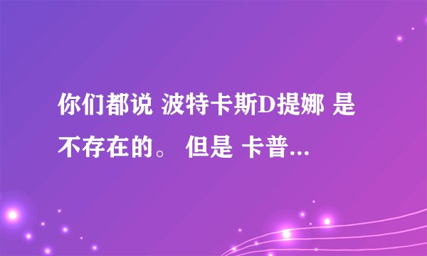 你们都说 波特卡斯D提娜 是不存在的。 但是 卡普在监狱里给艾斯谈话的时候出现过.艾斯是随他妈妈姓！