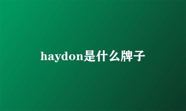 haydon是什么牌子