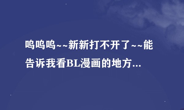 呜呜呜~~新新打不开了~~能告诉我看BL漫画的地方吗？谢谢