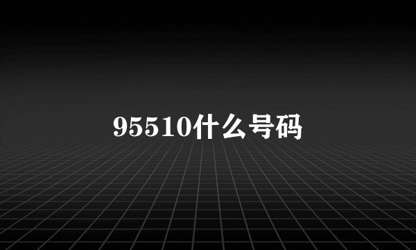 95510什么号码