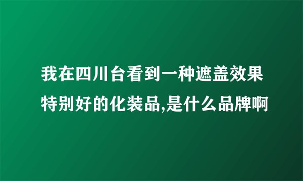 我在四川台看到一种遮盖效果特别好的化装品,是什么品牌啊