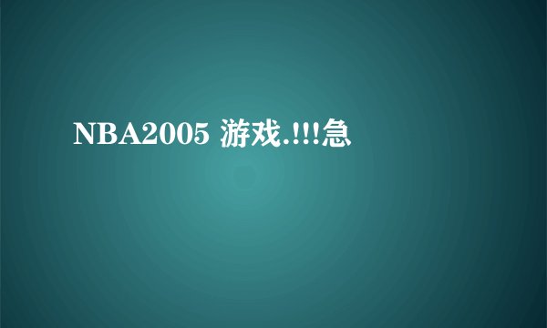 NBA2005 游戏.!!!急