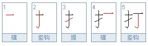 打的笔顺怎么写