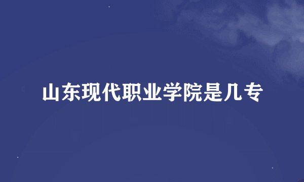 山东现代职业学院是几专