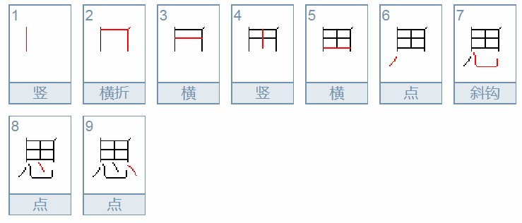 思字的笔顺笔画顺序