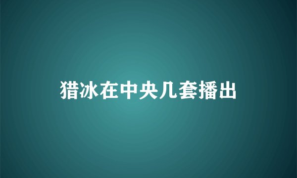 猎冰在中央几套播出