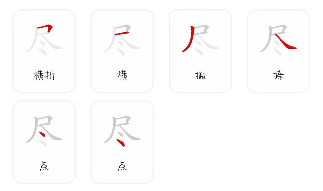 尽的笔顺是什么？