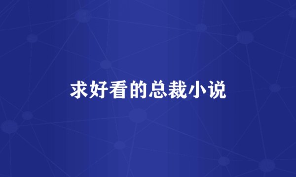 求好看的总裁小说