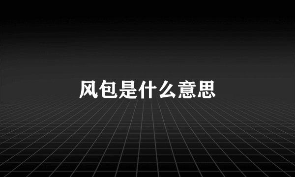 风包是什么意思
