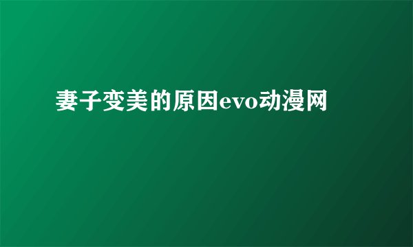 妻子变美的原因evo动漫网