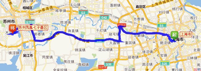 丁丁地图 上海到苏州凤凰山公墓怎么走