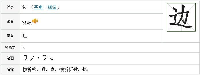 边的正确笔顺怎么写？