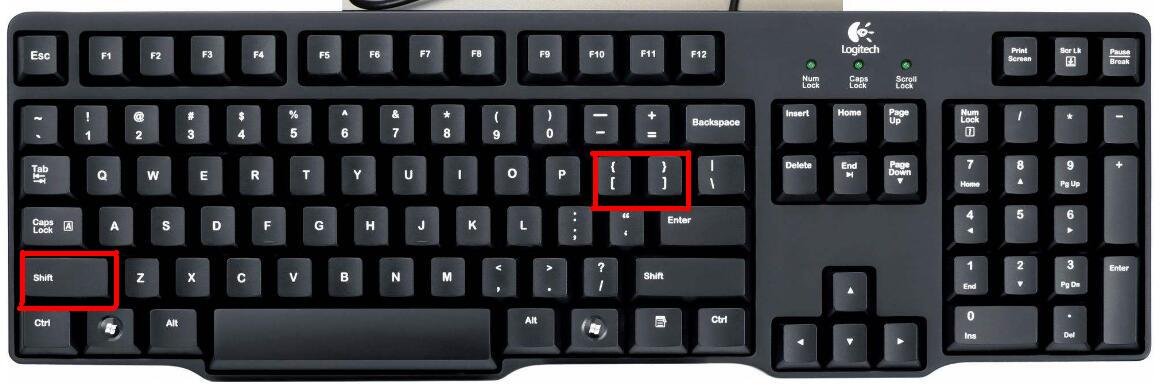 如何输入大括号？