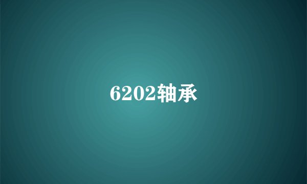 6202轴承