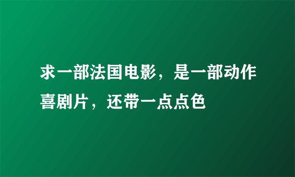 求一部法国电影，是一部动作喜剧片，还带一点点色