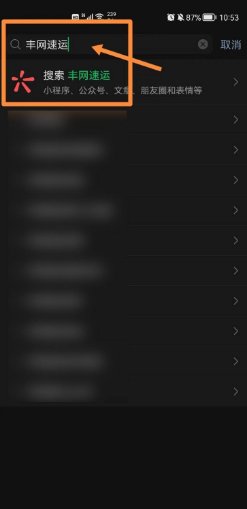 丰网速运单号查询