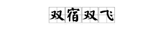 “双宿双飞”是什么意思?
