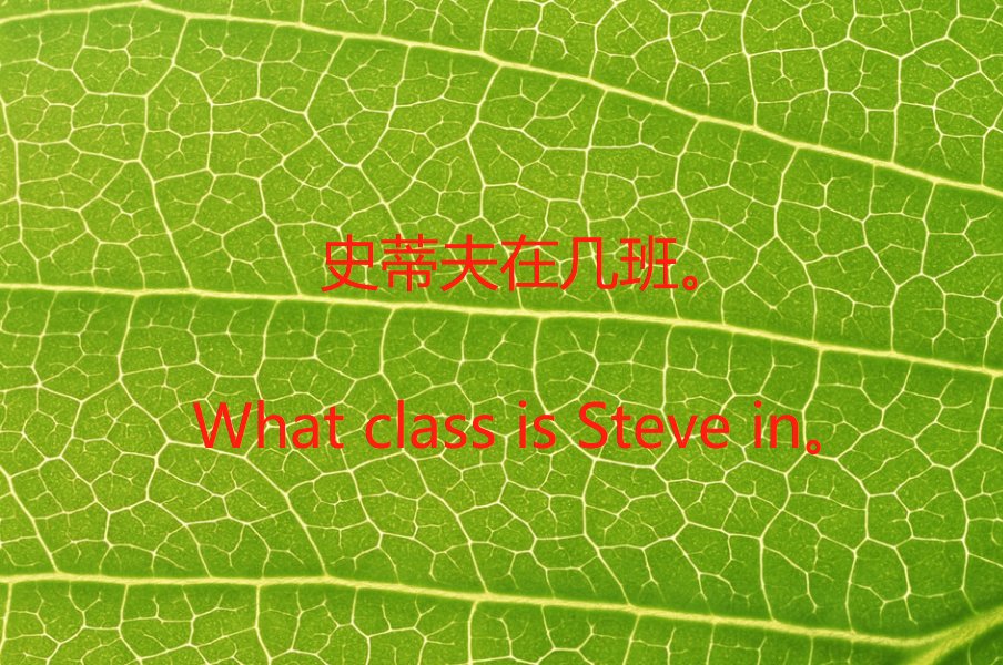 史蒂夫在几班用英语怎么说