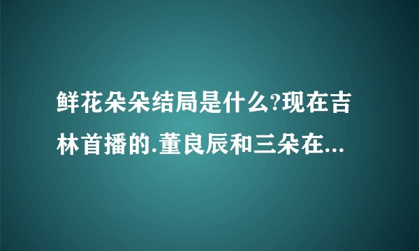 鲜花朵朵结局是什么?现在吉林首播的.董良辰和三朵在一起了吗