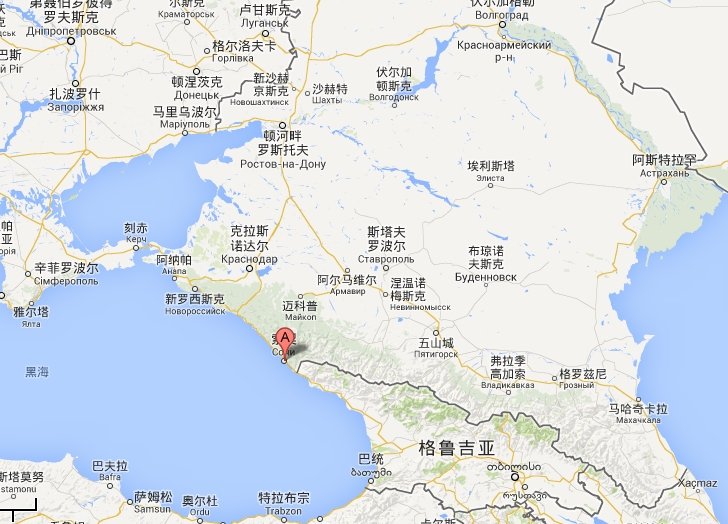 索契在地图中的哪里