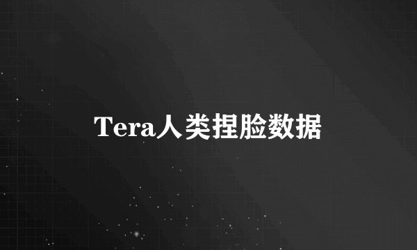 Tera人类捏脸数据