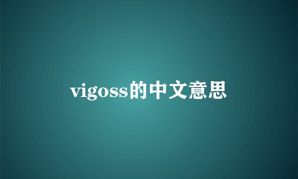 vigoss的中文意思