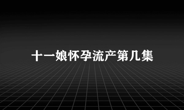 十一娘怀孕流产第几集