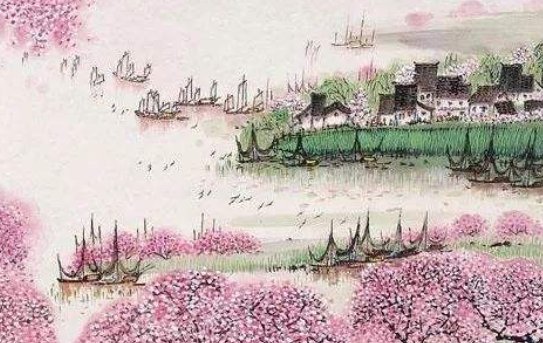 “日出江花红胜火，春来江水绿如蓝。”的意思？