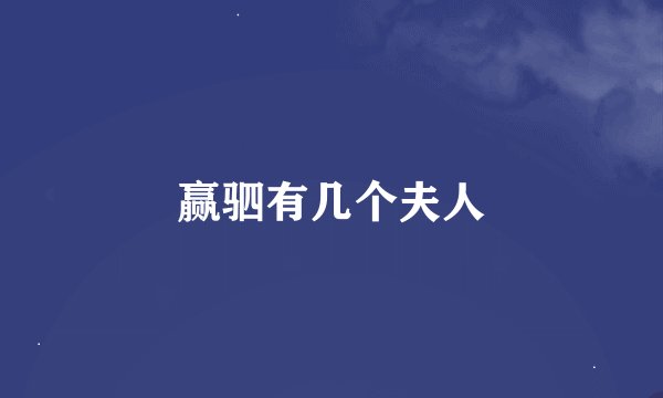 赢驷有几个夫人