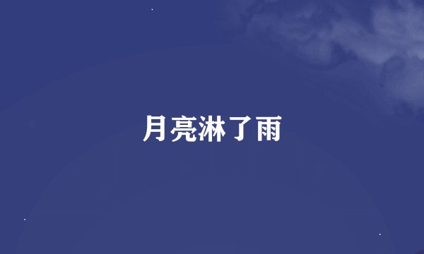 月亮淋了雨