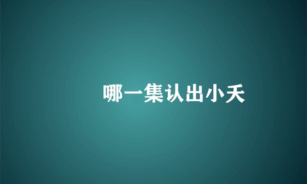 玱玹哪一集认出小夭