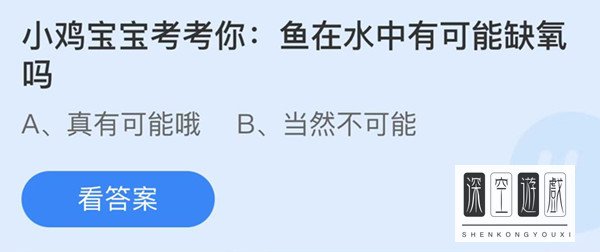 鱼在水中有可能缺氧吗