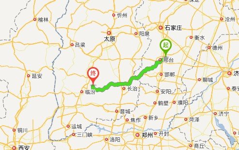 邢台市任县在临汾市古县的哪个方向