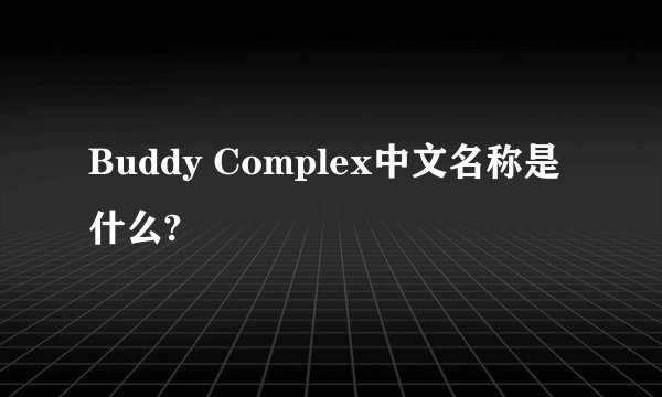 Buddy Complex中文名称是什么?