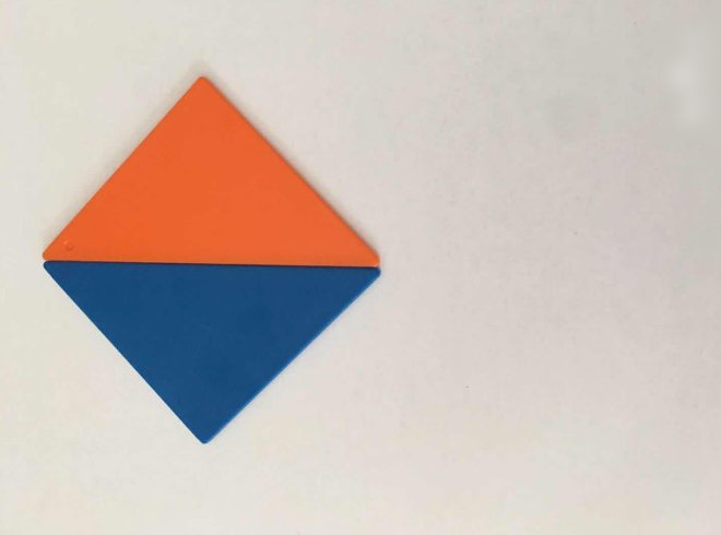 七巧板七块都用上能拼出六边形吗？如果能请说明怎么拼成